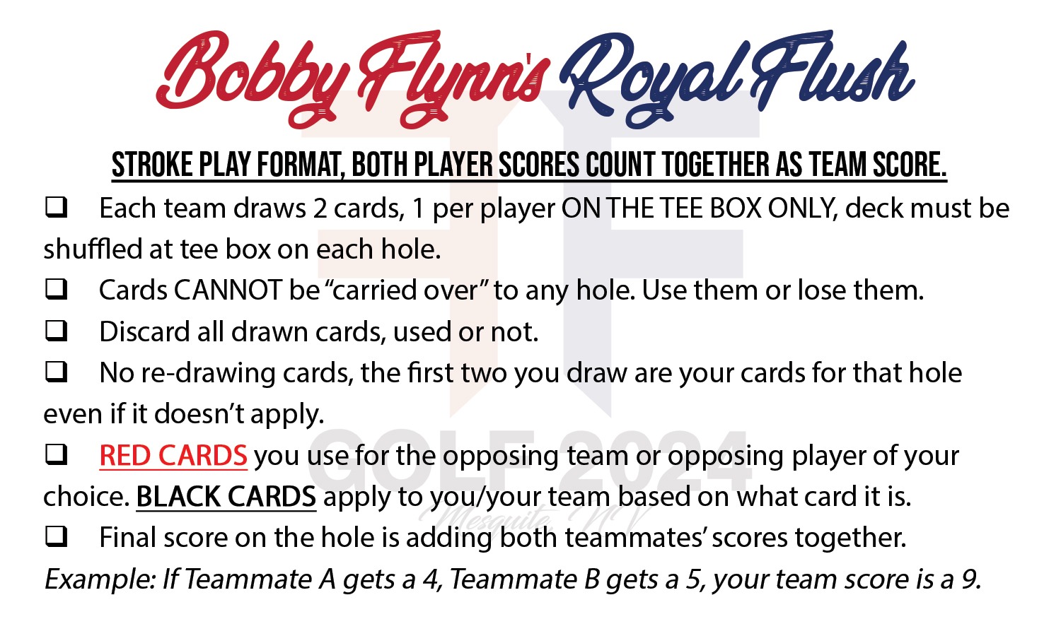 Bobby Flynn's Royal Flush - Front
